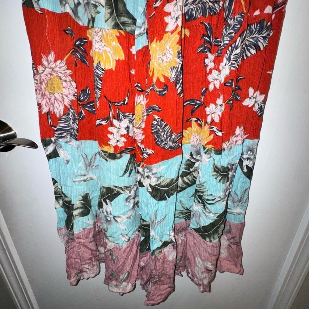 NWOT Sacred Threads Multicolor Floral Patchwork Pants - Picture 8 of 9